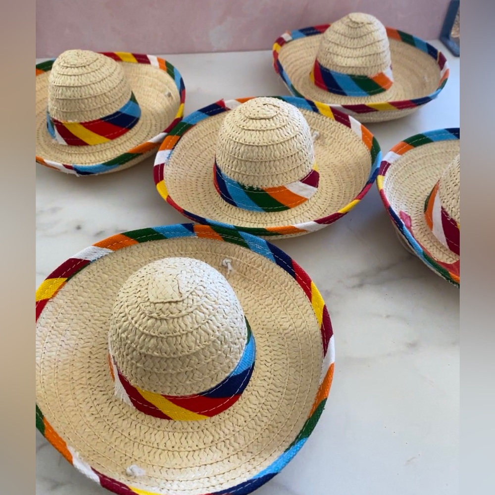Mexican Fiesta Party Hats mini set of 5